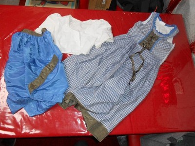 Kinder Trachten Kleid Dirndl mit Bluse und Schürze Größe 128
