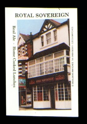 Matchbox Label Pub Royal Sovereign Sea Road Bexhill on Sea East Sussex MS1564