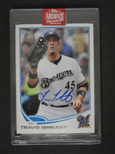 TRAVIS ISHIKAWA 2023 TOPPS ARCHOVES SIGNATURE SERIES AUTO /95 MILWAUKEE BREWERS