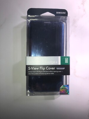 Original Samsung S-View Flip Cover Case for Galaxy S6 Edge + (Plus) Clear NEW