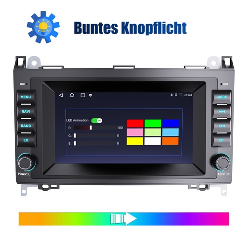 Autoradio Für Mercedes-Benz A B Klasse Vito W169 W639 W245 GPS Navi Android 14.0 - Bild 8 von 19