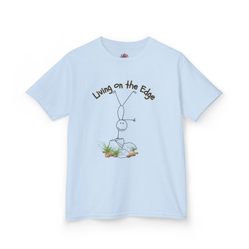 Kids 'Living on the Edge' Tee - Fun Cotton T-Shirt Gifts for Kids - Picture 36 of 42
