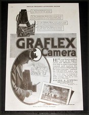 1917 OLD MAGAZINE PRINT AD, GRAFLEX CAMERAS, GOOD PICTURES ON DULL CLOUDY DAYS 