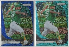 Sean Manaea 2020 Panini Prizm Teal #/15 & Blue #/199 Donut Circles Card #84