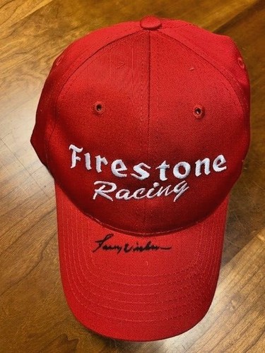 LARRY DICKSON AUTOGRAPHED FIRESTONE HAT 