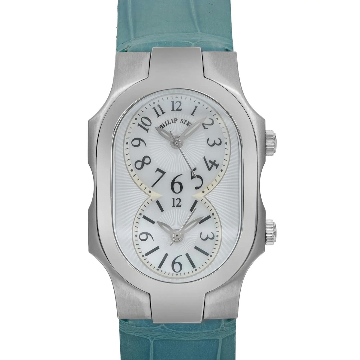 Philip Stein Signature Dual Time 27mm Steel MOP Dial Ladies Quartz