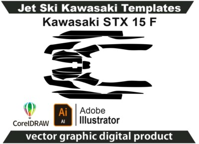 Jet Ski templates Kawasaki STX 15 F Vector Format Ai Cdr Ready for design J6
