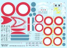 Berna Decals 1/32 SUPERMARINE SPITFIRE LF Mk.IX French Indochina