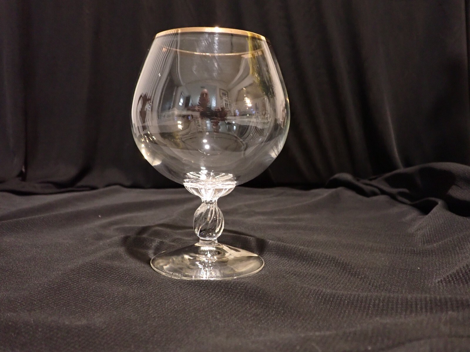 Lenox Monroe Brandy Glass. Crystal stemware. 24kt gold trim, RARE, LAST