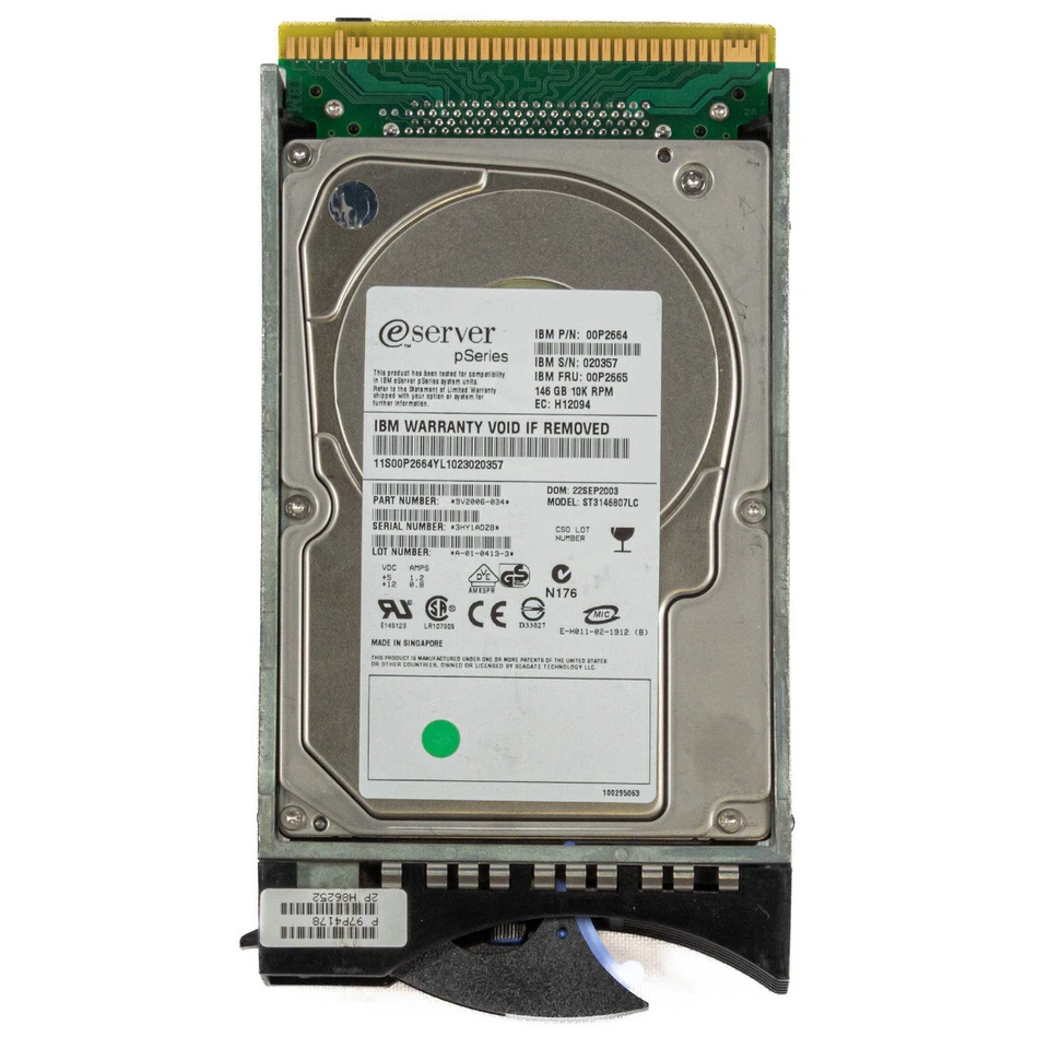 Disco Rigido IBM 00P2665 00P2664 ST3146807LC 146GB 10K 8MB SCSI U320 3.5'' - Immagine 3 di 3