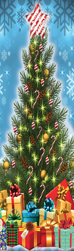 HERMA Christmas Tree Stickers - 48 Self-Adhesive Matte Paper Labels For Holiday Crafts & Gifts