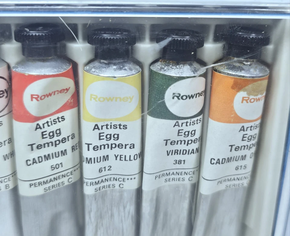 Juego de pintura vintage de 12 piezas Rowney Artists Egg Tempera - Ver detalles Foto 3 de 4