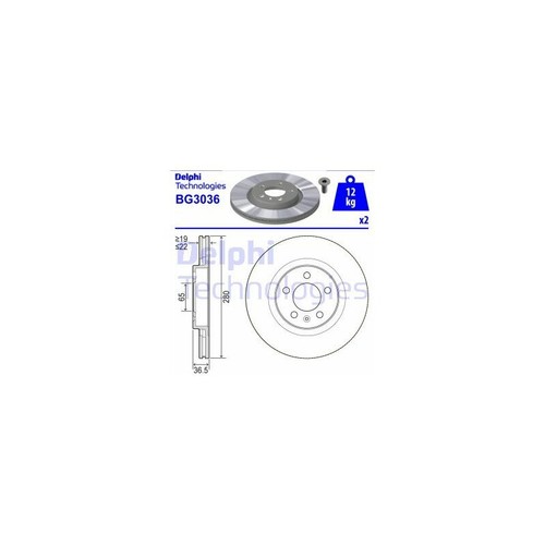 BREMSENSET VORNE BREMSSCHEIBEN Ø 280mm BELÄGE FÜR VW GOLF 4 1.4 16V - Bild 3 von 3