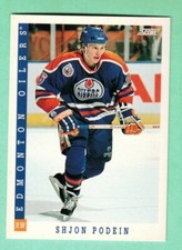 (1) SHJON PODEIN  1993-94 SCORE # 424 OILERS  ROOKIE NM+  CARD (K1434)