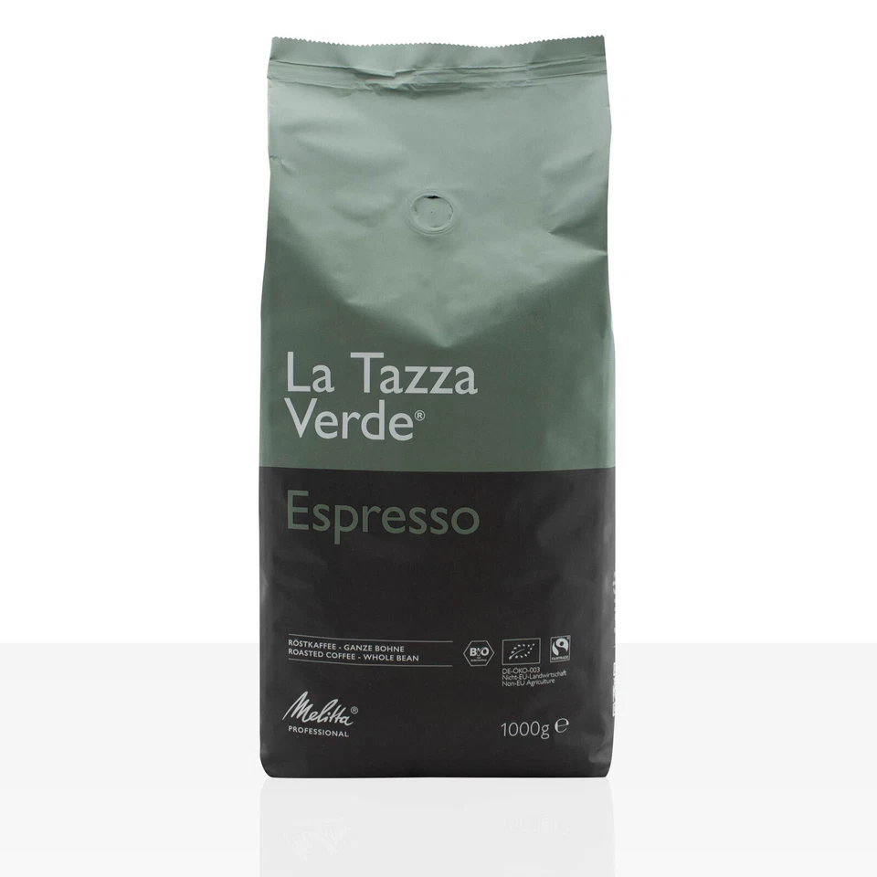 Melitta Espresso La Tazza Verde Bio Fairtrade - 1kg ganze Kaffee-Bohne