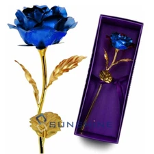 Enchanted Crystal Flower Gift - Galaxy Rose in Glass Dome - Valentines Day Gift