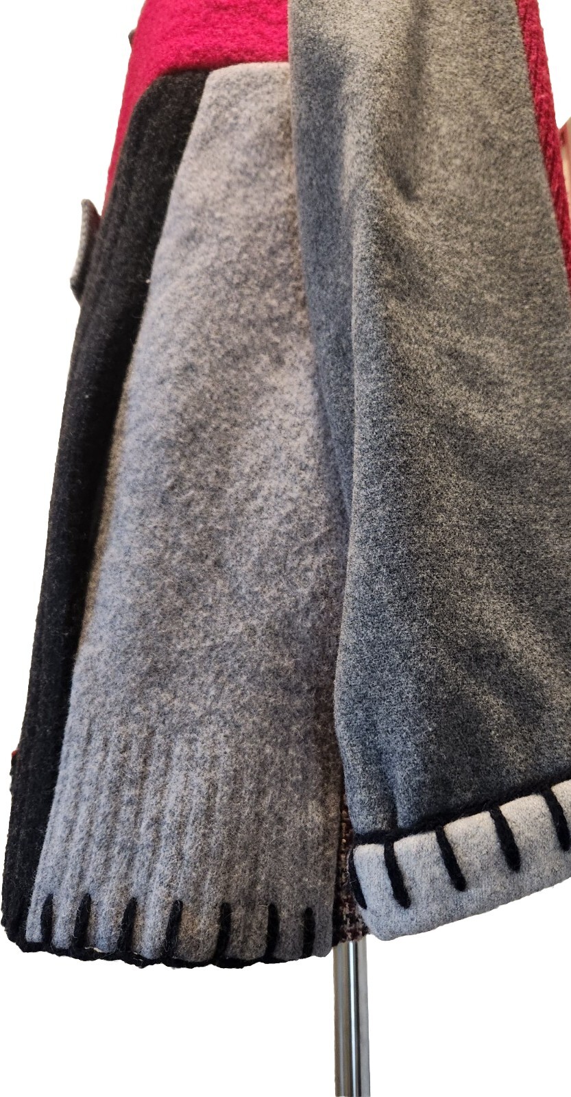 Vintage Crazy Quilt Jacket Wool Patchwork Coat Wo… - image 11