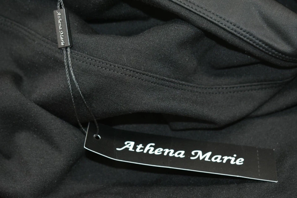 NUEVO CON ETIQUETAS Falda Athena Marie Para Mujer Pequeña Control Abdomen Elástica Abertura Frontal Negra Foto 3 de 4