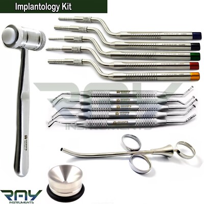 Dental Implant Kit Sinus Lift Instrument Mushroom Elevator Mead Bone Mallet Well