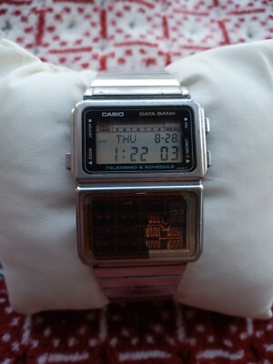 Vintage Casio DBC 600 Digitaluhr Taschenrechner funktioniert mit Ausgabe 