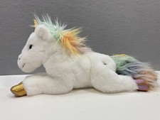 FAO Schwartz Rainbow Gold Unicorn 15" Enchanted Adopt A Pet Plush Stuffed Animal