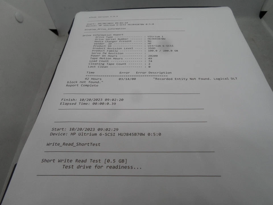 HP HPe Ultrium6250 LTO6 SAS HH External Tape Drive EH970A 684882-001 Tested Unit - Image 4 of 4