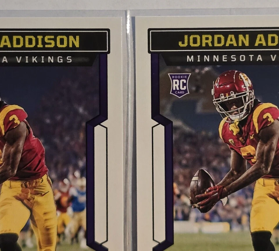 (2) 2023 Score Jordan Addison RC ROOKIE #346 Lot - Minnesota Vikings - Image 2 of 4