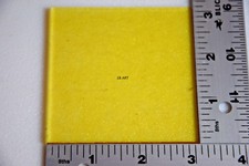 1120.30 TRANSPARENT YELLOW 3" x 3" SQUARE BULLSEYE 3mm THICK GLASS 90 COE