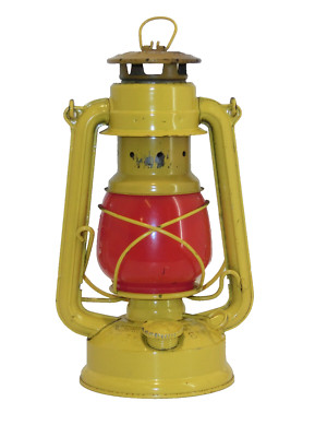 Feuerhand Western No 275 Germany Baby  Petroleumlampe Sturmlaterne gelb