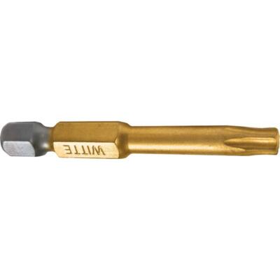 WITTE T-Sechskant Torx 25 Bit Bits T25 mit Titanium-Beschichtung L 50mm 