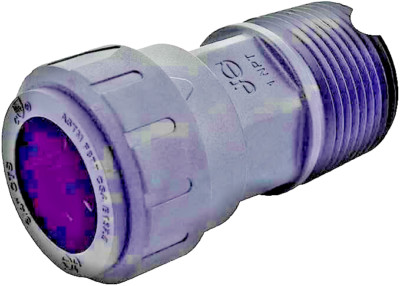 John Guest 3/4'' CTS QC to 1'' MPT Male Connector