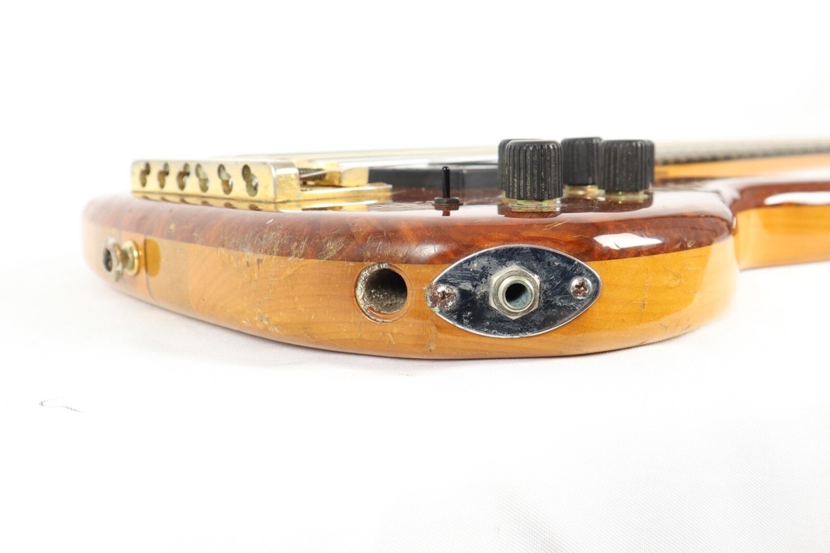 1989 DR Heartfield DR-6C Burl Maple 6-String Electric Bass Guitar