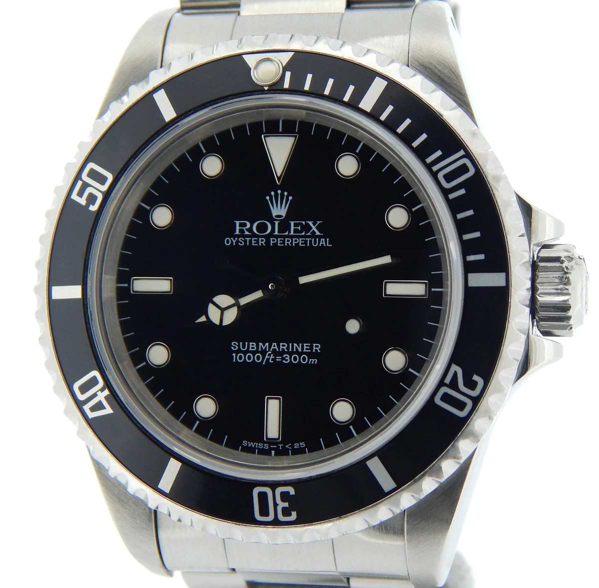 Rolex Submariner No Date Mens Stainless Steel Watch Black Dial