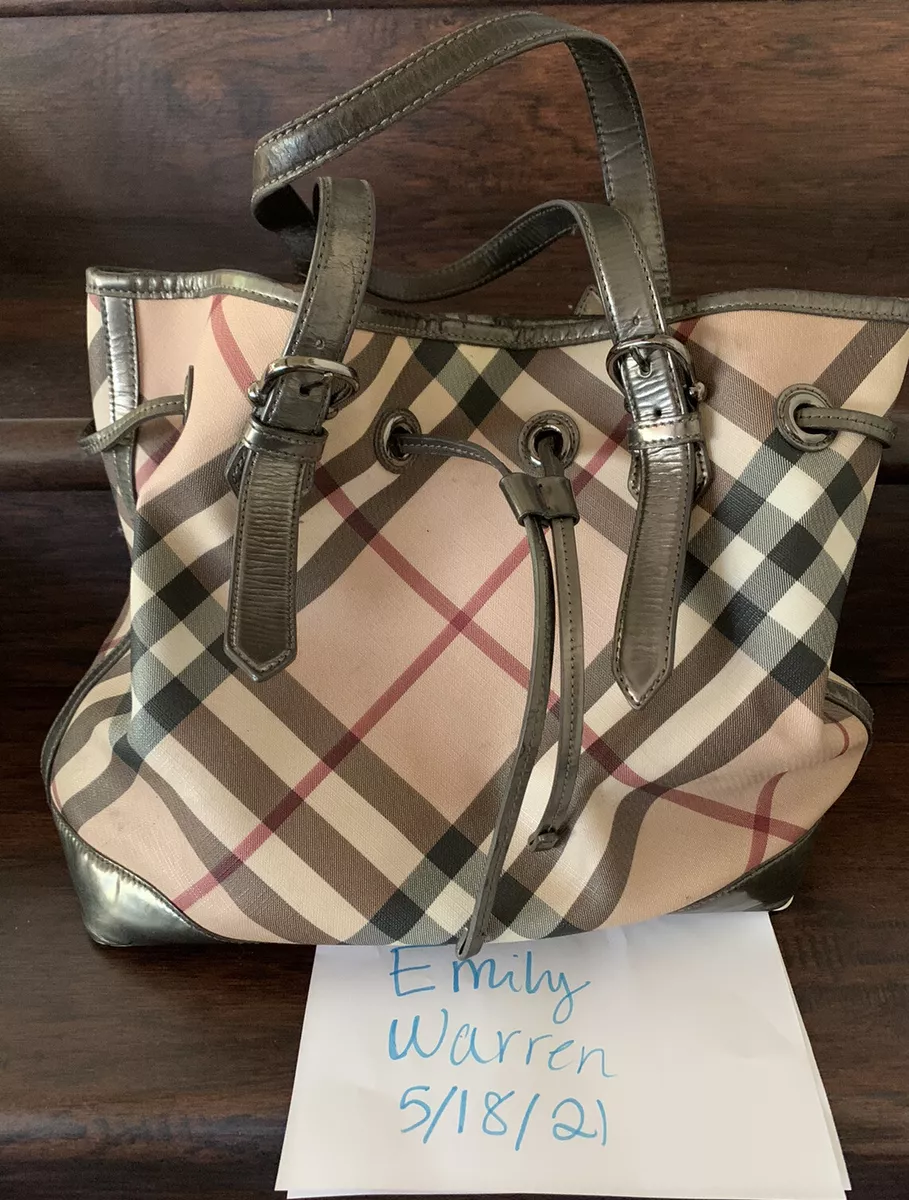 BURBERRY Nova Check Large Tote Bag