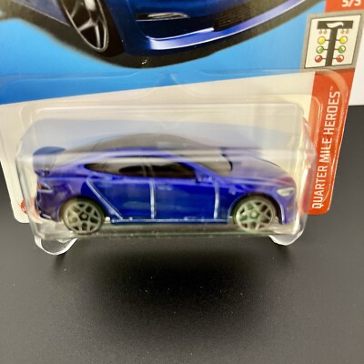Hot Wheels 2024 TESLA MODEL S PLAID, Blue , Case Q mainline