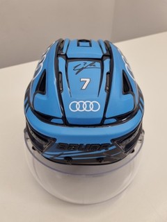 ORIGINAL ERC INGOLSTADT GAMEWORN HELMET #7 JANDRIC