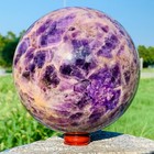 8.01LB Natural Dreamy Amethyst Quartz Sphere Crystal Ball Reiki Healing — photo 8