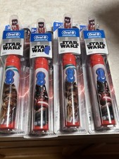 4 Oral-B Kids Star Wars Battery Powered Toothbrushes Chewbacca Darth Vader lot