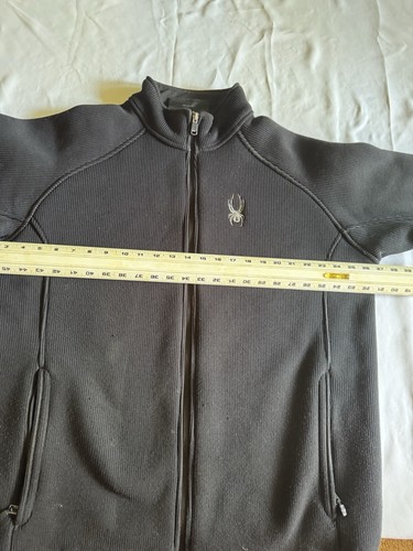 SPYDER Jacket Mens xxl Black Constant Full-Zip Sweater Sherpa Lined Knit Coat - Picture 6 of 8