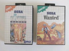 Wanted Game In Box And Californa Games (Sega Master System SMS) CIB 