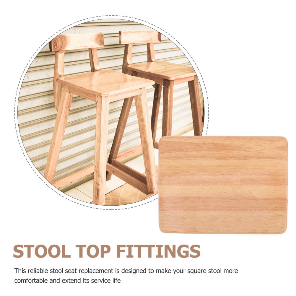 Square Wooden Stool Seat Replacement Top For Bar Stool Chair Home
