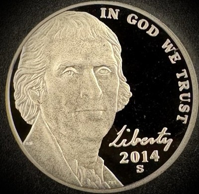 2014-S Jefferson Nickel GEM PROOF DEEP ULTRA CAMEO Coin