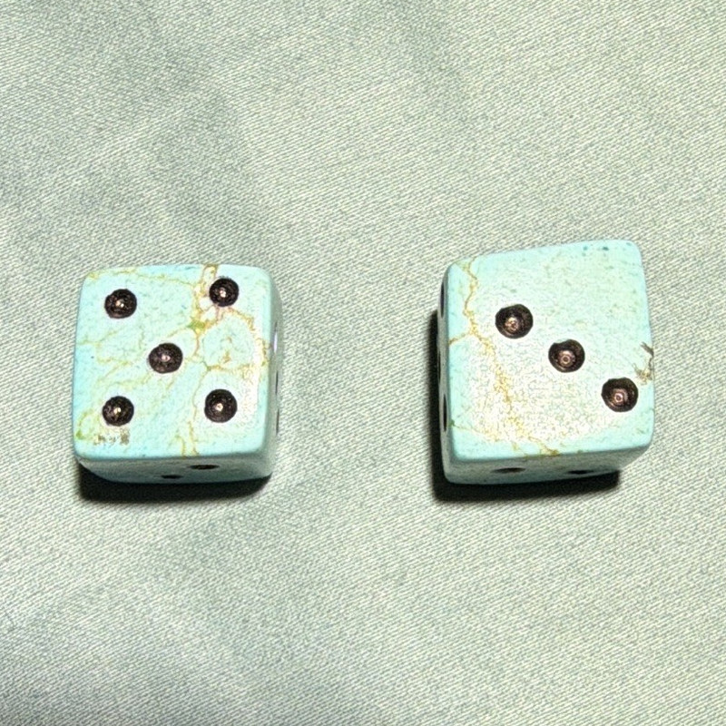 Turquoise Dice custom made