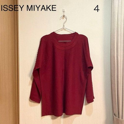 USED 0200 ISSEY MIYAKE RIBBED KNIT CUT AND SEW VERYGOOD