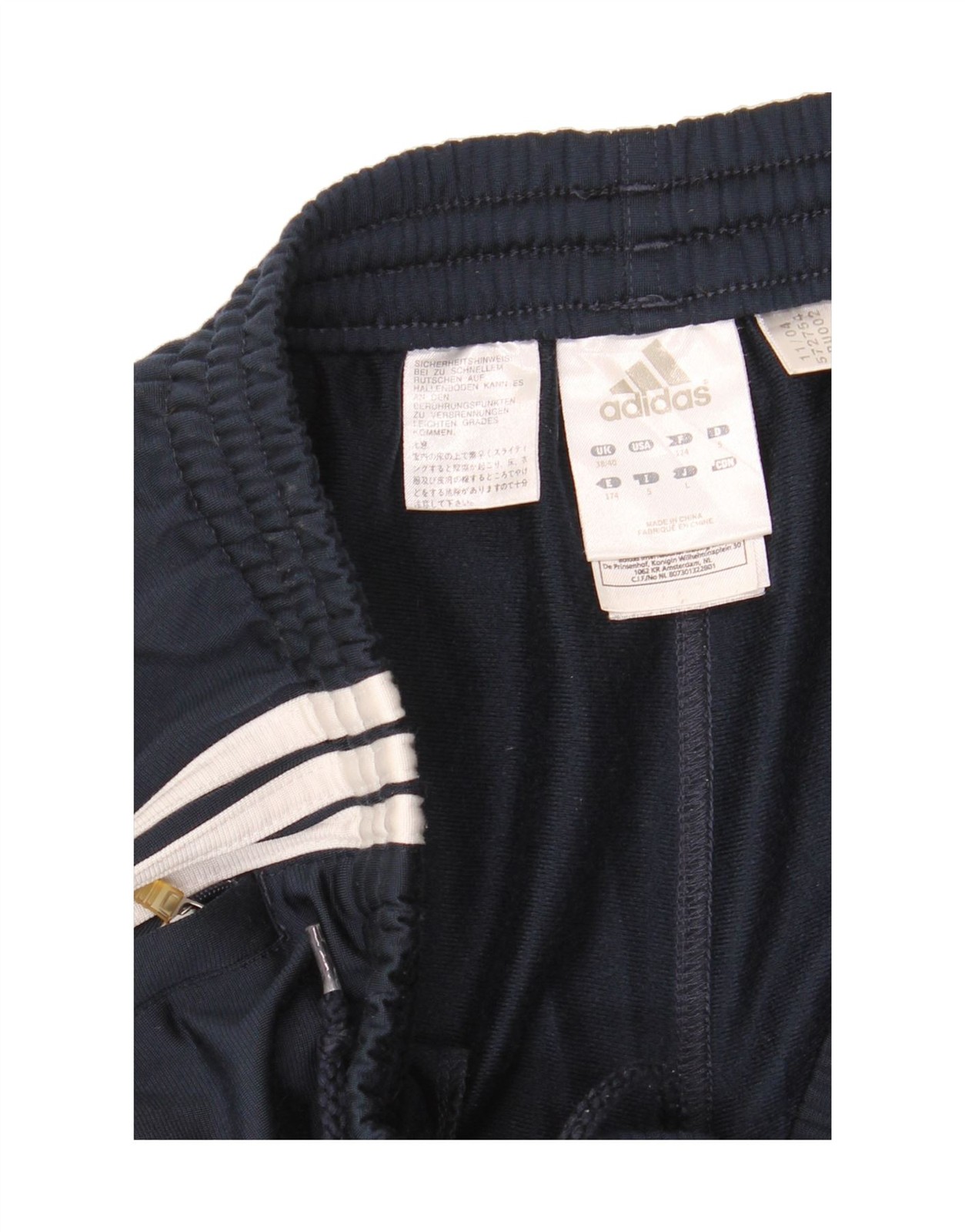 ADIDAS Mens Tracksuit Trousers Large  Navy Blue Polyester AK05 thumbnail 3