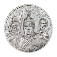 2023 $5 Sparta 1 oz .999 Fine Silver Proof Coin with OGP 91.67 per troy oz
