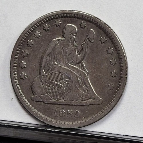 1859-O Liberty Seated Quarter - XF Details, Harshly Cleaned (#59833-L)