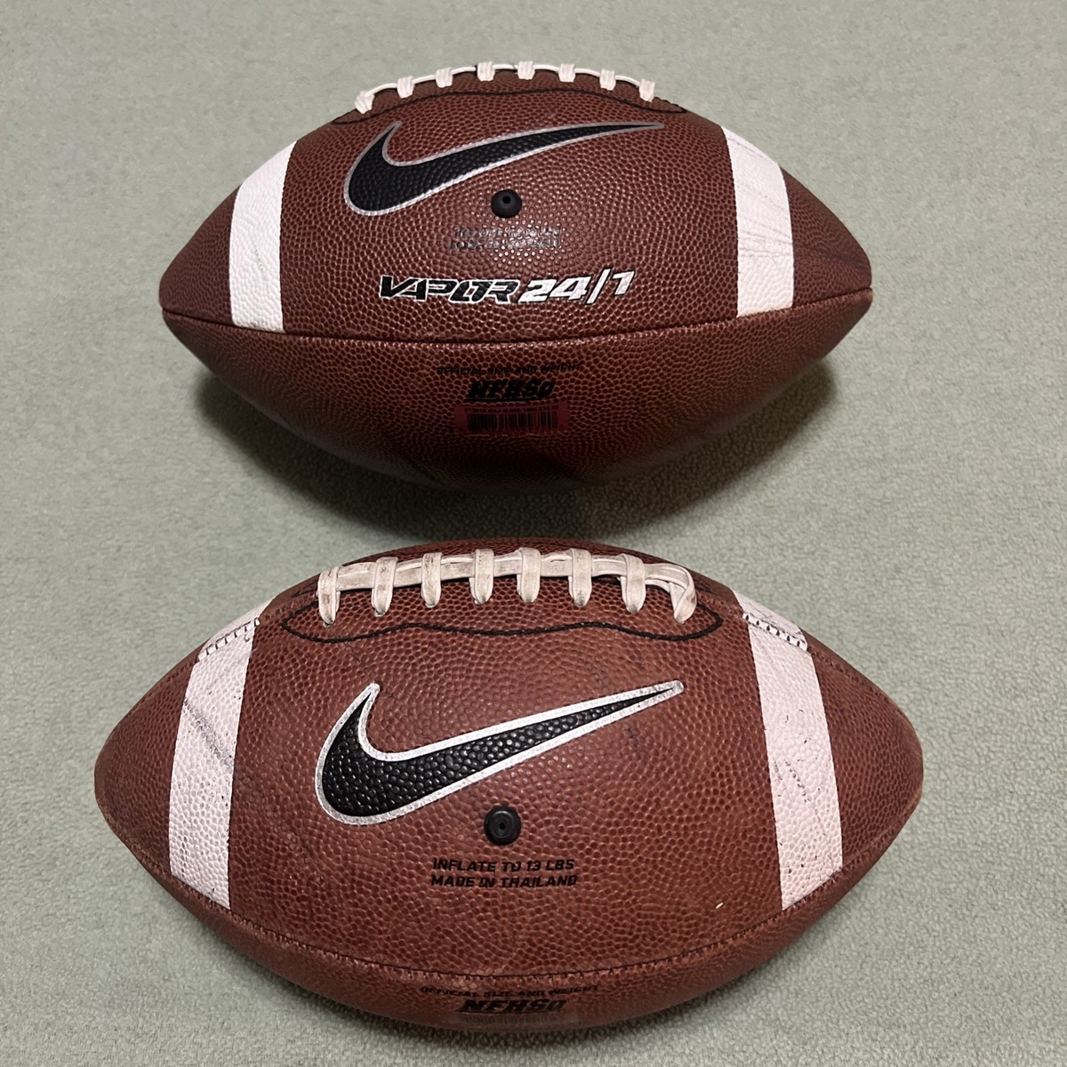 2) Nike Vapor 24/7 & All-field Football Official Size & Weight