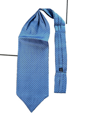 Krawattenschal mit Schlaufe, ascot,tie, Seide, hellblau, Nr. 14