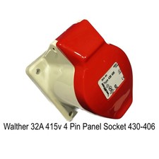 Walther 415v Plug Socket 16A 32A IP44 IP67 4 Pin 5 Pin 3 Phase Industrial Power
